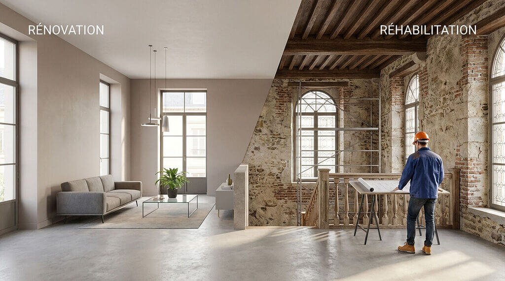 Quelle différence entre rénovation et réhabilitation ?